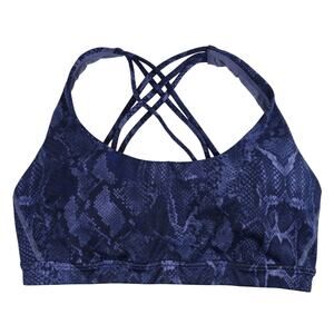 M VICTORIA'S SECRET Strappy Back Light Impact Sport Bra Bralette Sze M Snakeskin
